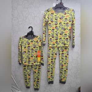 Lot of two Wonder Nation Boys Halloween Pirate Skeleton Long Sleeve Pajama Sets